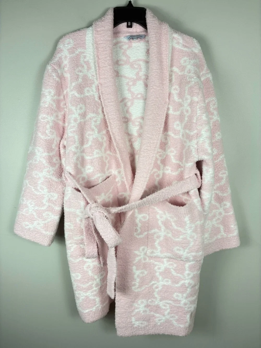 Cupcakes & Cashmere Plush Pink Marled Robe New no Tag Soft Belted